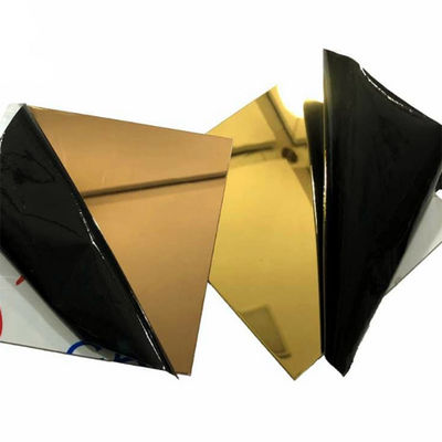 VAGABUNDOS dourados da folha de AISI 8k Rose Gold Mirror Stainless Steel brilhantes